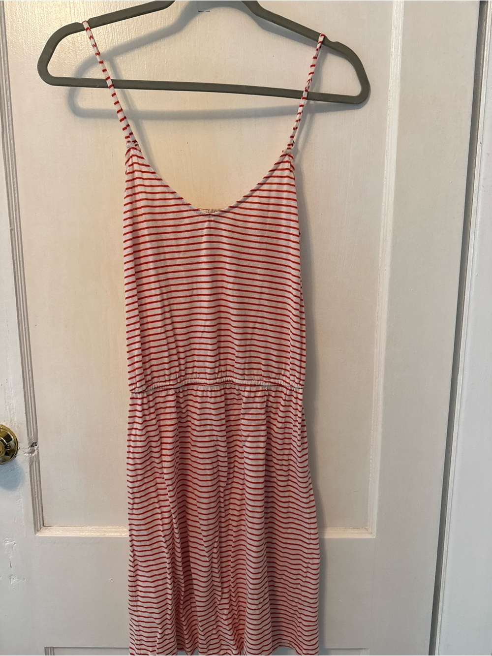 J. Crew Red and White Striped Tank Top